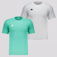 Kit 2 Camisas Kappa Tully Verde e Branca