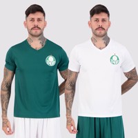 Kit 2 Camisas Palmeiras Diamond Verde e Branca