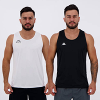 Kit 2 Regatas Kappa Basic Preta e Branca