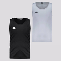 Kit 2 Regatas Kappa Basic Preta e Cinza