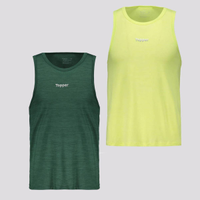 Kit 2 Regatas Topper Change Poliamida Verde e Verde Claro