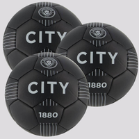 Kit 3 Bolas Machester City Campo Preta