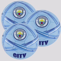 Kit 3 Bolas Machester City Estádios Campo Azul