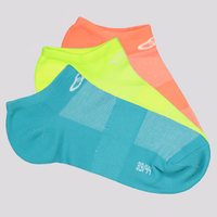 Kit 3 Pares de Meias Olympikus Neon Cano Invisível