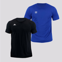 Kit Camisas Umbro e Kappa Azul e Preta