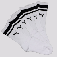 Kit De Meias Puma 6 Pares Cano Longo Heritage Femi