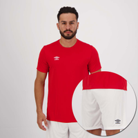 Kit de Uniforme Umbro TWR Vermelho e Branco