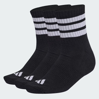 Kit Meia Adidas 3 Stripes ESS Mid 3 Pares Preta e Branca