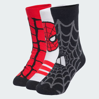 Kit Meia Adidas Homem Aranha 3 Pares Branca Vermelha e Preta