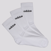 Kit Meia Adidas Lin Crew 3 Pares Branca