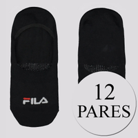 Kit Meia Fila 12 Pares Cano Invisível Preto