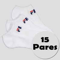 Kit Meia Fila 15 Pares Cano Curto Branco