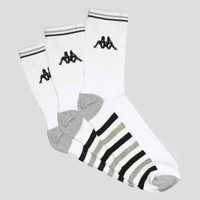 Kit Meia Kappa 3 Pares Comfort Cano Médio Branca