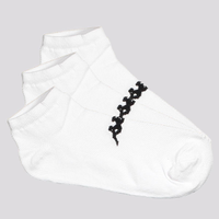 Kit Meia Kappa 3 Pares Sapatilha Branca e Preta