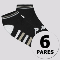 Kit Meia Kappa 6 Pares Comfort Cano Baixo Preta