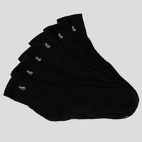 Kit Meia Lupo Cano Médio Freedom 6 Pares Preta