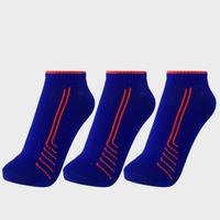 Kit Meia Lupo Sport Roma Cano Curto 3 Pares Azul