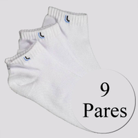 Kit Meia Lupo Walk Cano Curto 9 Pares Branca