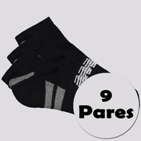 Kit Meia New Balance 9 Pares I Cano Invisível Preto