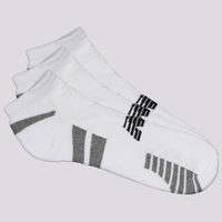Kit Meia New Balance Cano Invisível 3 Pares Feminina Branca