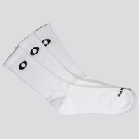Kit Meia Oakley Essential Crew 3 Pares Cano Alto Branca
