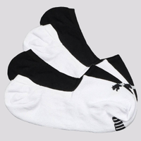 Kit Meia Puma Invisível 4 Pares Feminina Branca e Preta