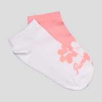 Kit Meia Puma Sapatilha 2 Pares Infantil Rosa Bran