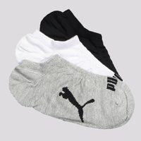 Kit Meia Puma Sapatilha 3 Pares Feminina Preta Bra
