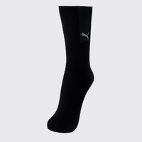 Meia Puma Esportiva Cano Longo Logo Preta