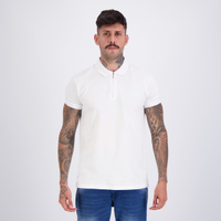 Polo Aramis Piquet Ziper Branco