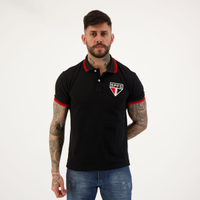 Polo São Paulo Stripe Preta