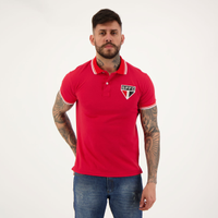 Polo São Paulo Stripe Vermelha