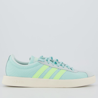 Tênis Adidas VL Court Base Feminino Azul e Amarelo