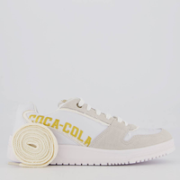 Tênis Coca Cola Fresh Feminino Branco e Dourado