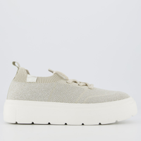 Tênis Coca Cola Harmony Knit Feminino Off White e Prata