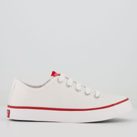 Tênis Coca Cola Stream Canvas Feminino Branco e Vermelho