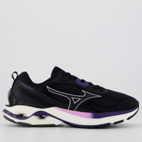 Tênis Mizuno Wave Dynasty 7 Feminino Preto e Roxo
