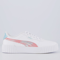Tênis Puma Carina 3.0 Space Feminino Branco e Rosa