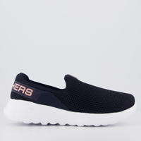 Tênis Skechers Go Walk Joy Feminino Marinho e Rosa
