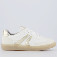Tênis Via Marte V213 Feminino Branco e Dourado