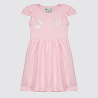 Vestido Flamengo Infantil Rosa
