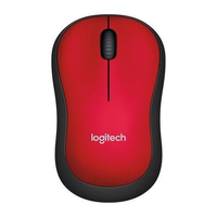 Mouse sem fio Logitech M185 com Design Ambidestro Compacto, Conexão USB e Pilha Inclusa, Vermelho - 910-003635