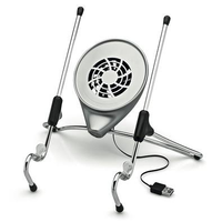 Suporte Ergonômico Octoo Uptable para Notebook com Cooler - Cromado/Cinza UPC-01