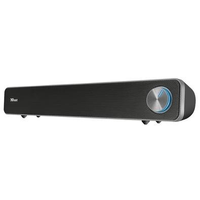 Soundbar Trust Arys, Iluminação LED, Design Compacto, 12W, 3.5mm, USB, Preto - 22946