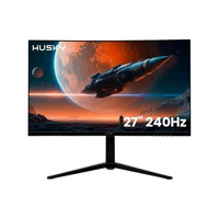 Monitor Gamer Curvo Husky Blizzard 27' LED Full HD, 240Hz, 1ms, HDMI e DisplayPort, 99% sRGB, Adaptive Sync, Ajuste de Altura - HGMT006