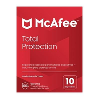 Gift Card Antivirus McAfee Proteção Total para 10 Dispositivos - 1 Ano de acesso, Digital para download