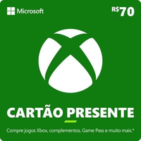 Gift Card Xbox: 70 Reais - Código Digital