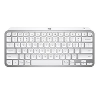 Teclado Sem Fio Logitech MX Keys Mini, Iluminação Smart, Bluetooth, USB, Easy-Switch, Recarregável, Cinza Claro - 920-010506