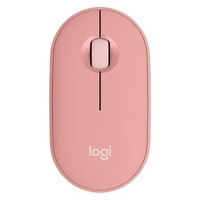 Mouse Sem Fio Logitech Pebble 2 M350s, USB Logi Bolt ou Bluetooth e Pilha Inclusa, com Clique Silencioso, Rosa- 910-007048