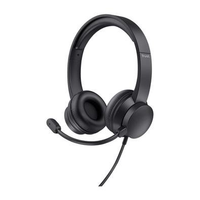 Headset Trust Ayda, Microfone Rebatível, Design Leve, Para PC, Conexão USB, Preto - 25088